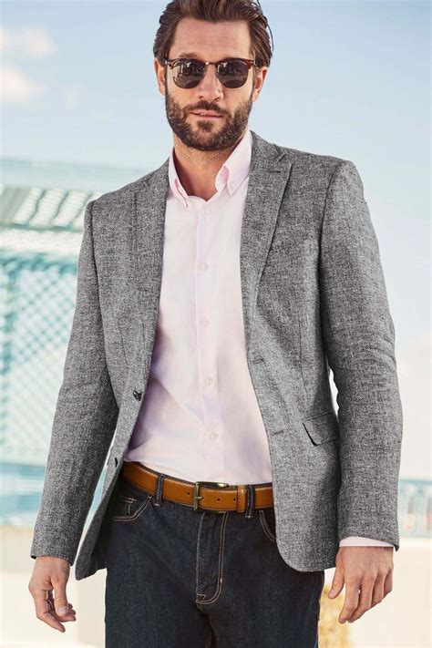 lightweight blazer with jeans.